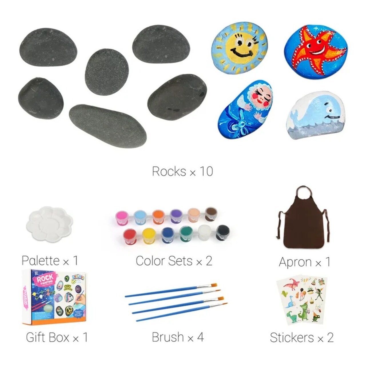 Rock Painting Kit for Kids Art Craft Stones Paint DIY Set